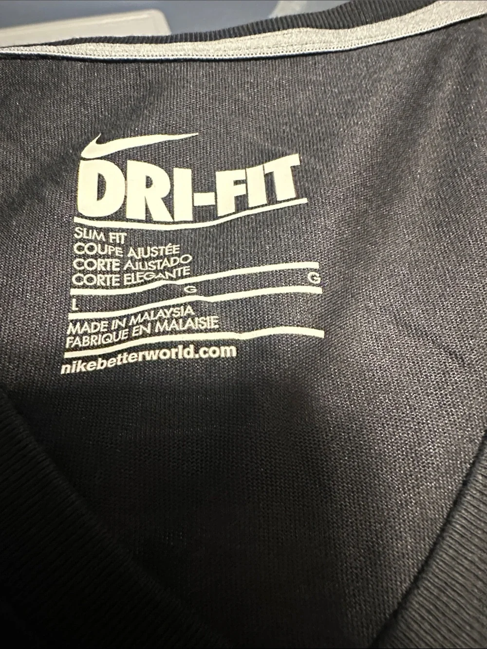 Lot of 4 Nike Black V-Neck Dri-FIT Short Sleeve Tee